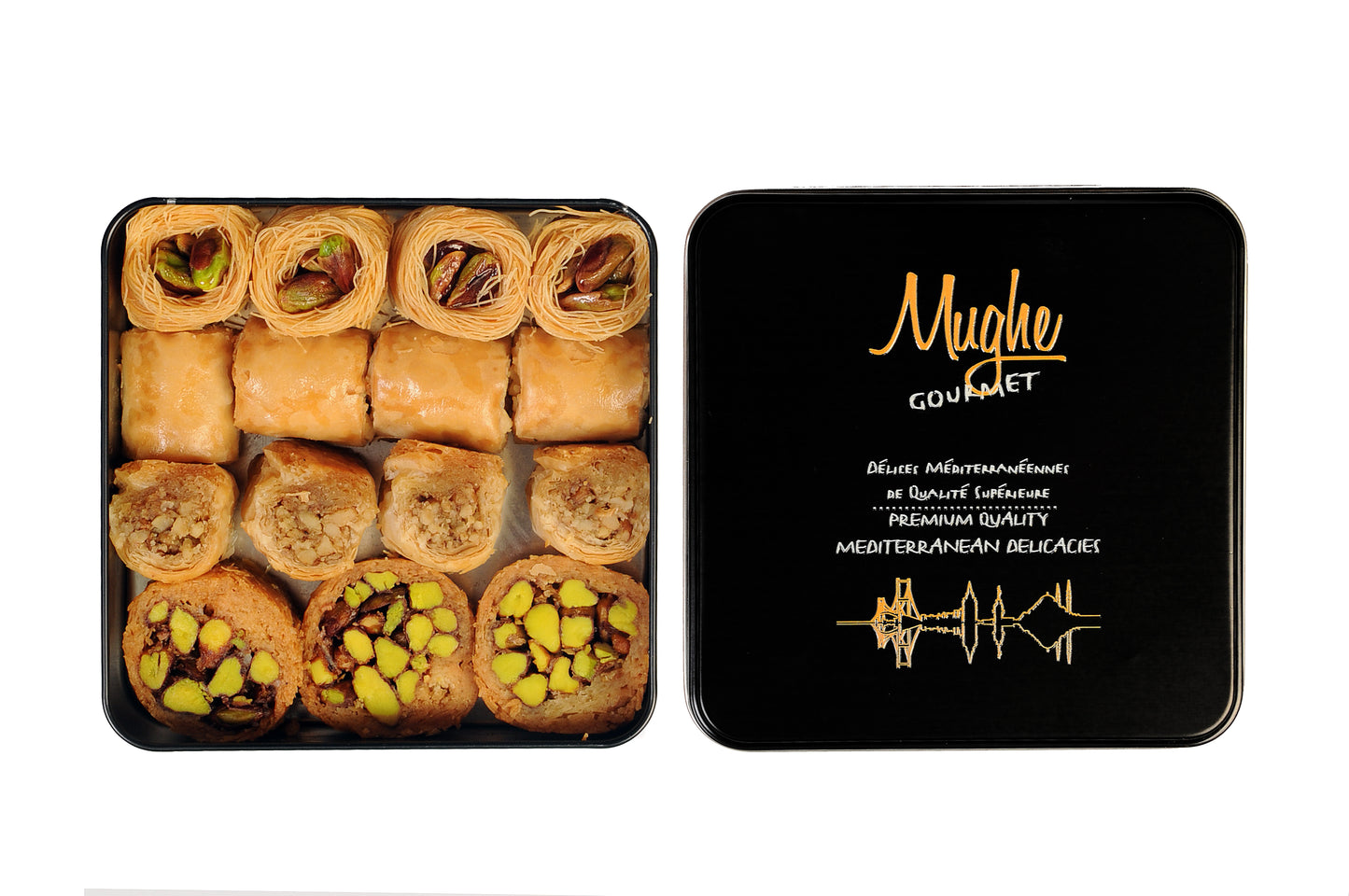Collezione di dessert Baklava Baker di lusso: concediti la felicità del pistacchio - 285 g (10 once) 22 bocconcini irresistibili in un'elegante confezione regalo