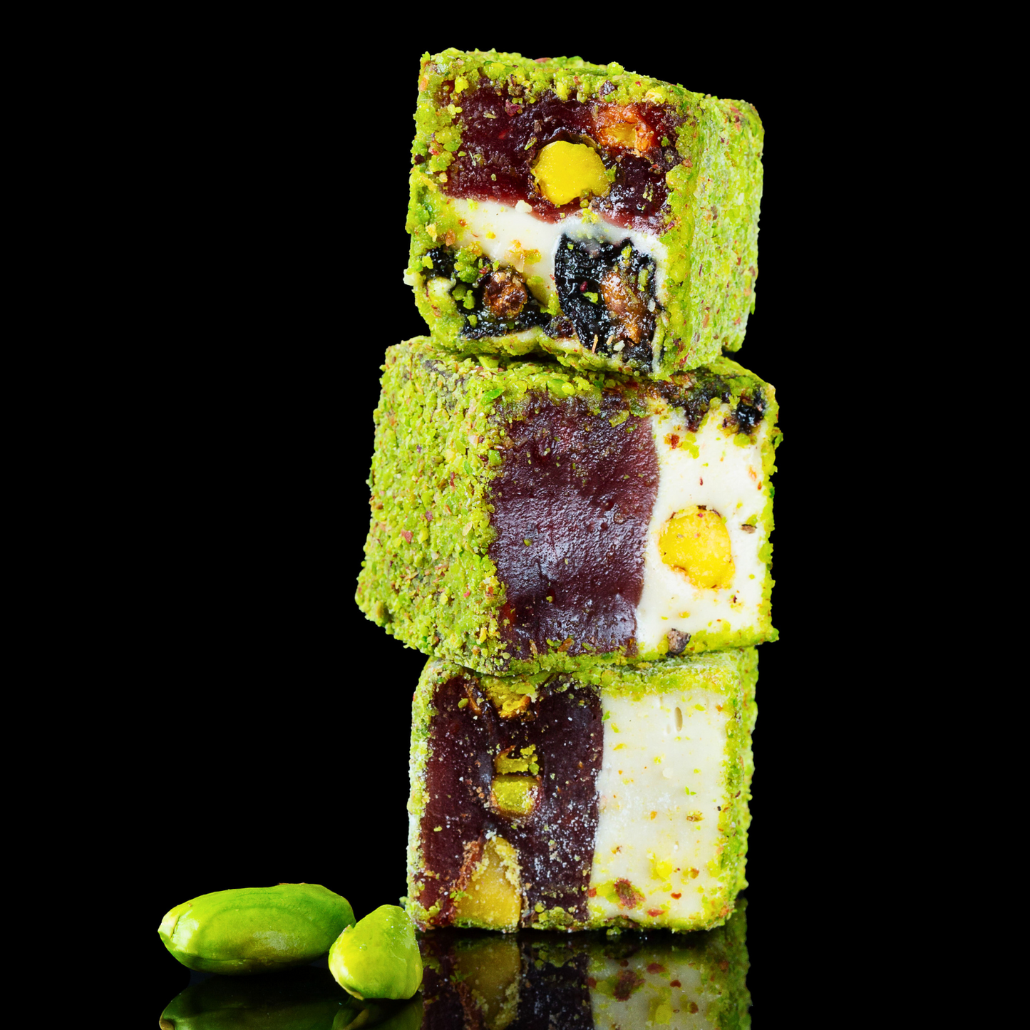 Confezione regalo di lusso Sultan Pistachio Lokum Turkish Delight (350 g - 12,35 once) - Pistacchio, nocciola, mandorla