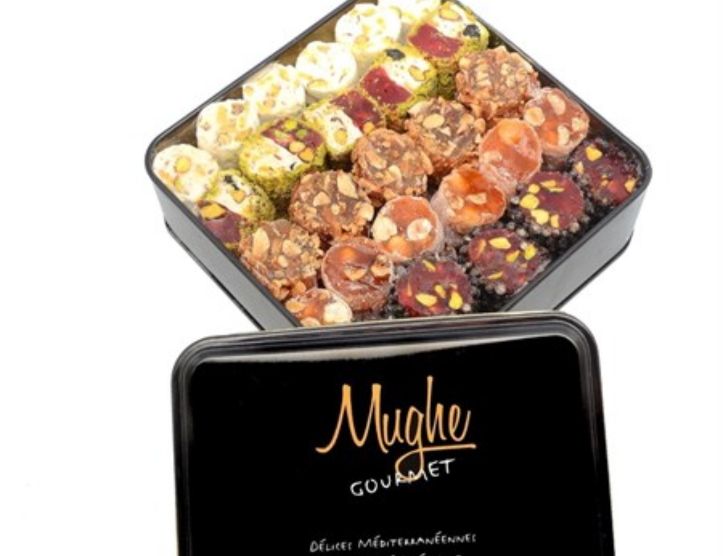 Mughe Sultan Delizia Turca al Pistacchio - Elegante Confezione Regalo Lokum con Delizie 2.2lb/1000g/54pz - Regali Perfetti per San Valentino e la Festa della Mamma