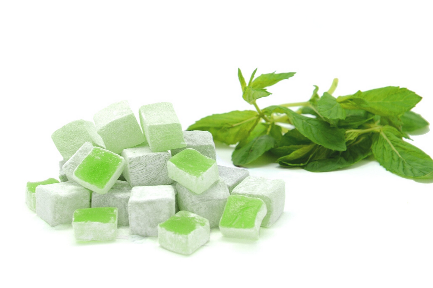 Confezione regalo di caramelle Mughe Lokum Turkish Delight - 13,05 once-370 g-40 pezzi - Gusti di frutta vegan halal rosa, fragola, limone, arancia, menta - Regali per occasioni speciali