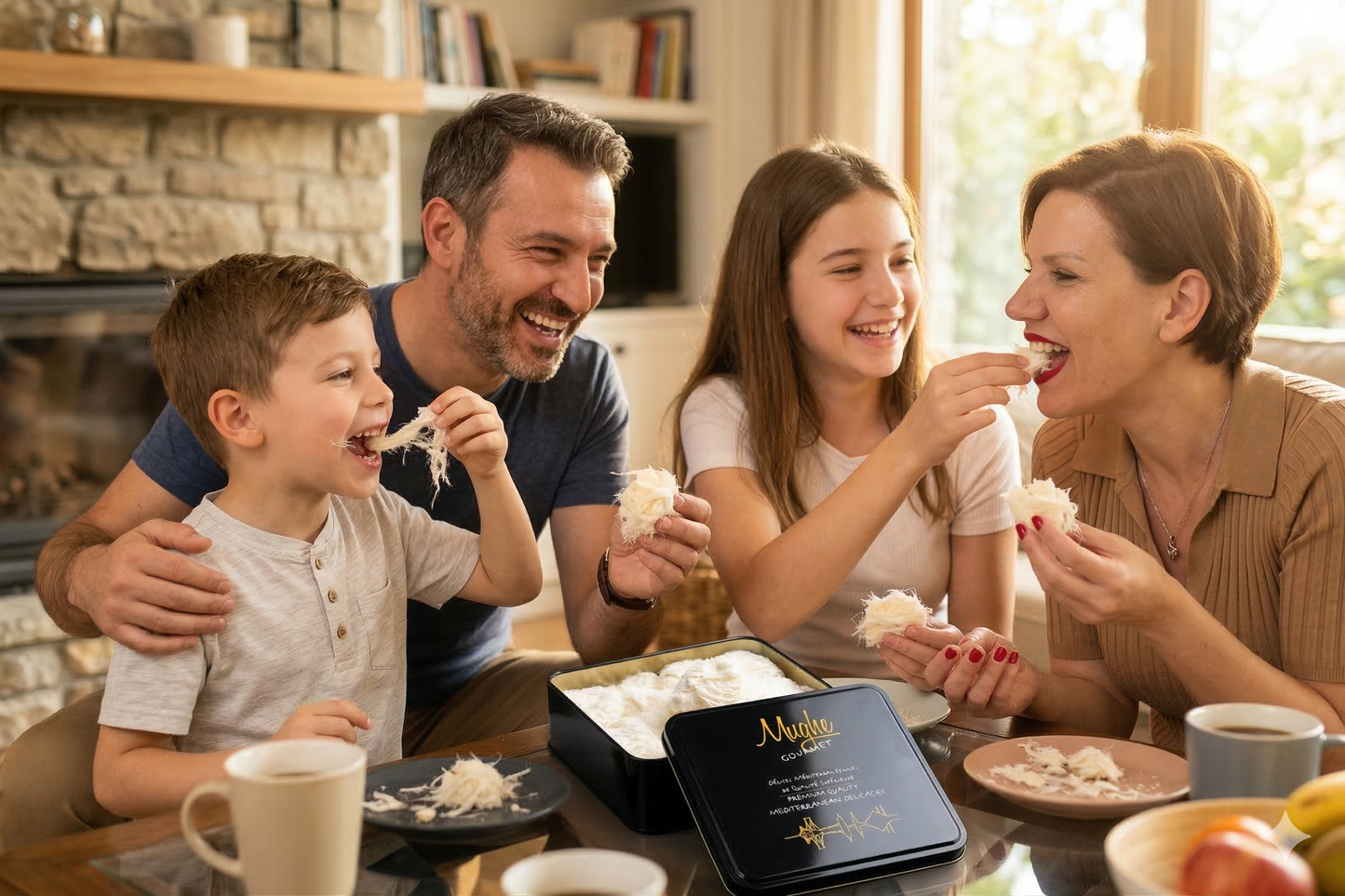 Traditional Ramadan sweet gift idea: A beautifully packaged box of handmade Turkish pismaniye cotton candy.
