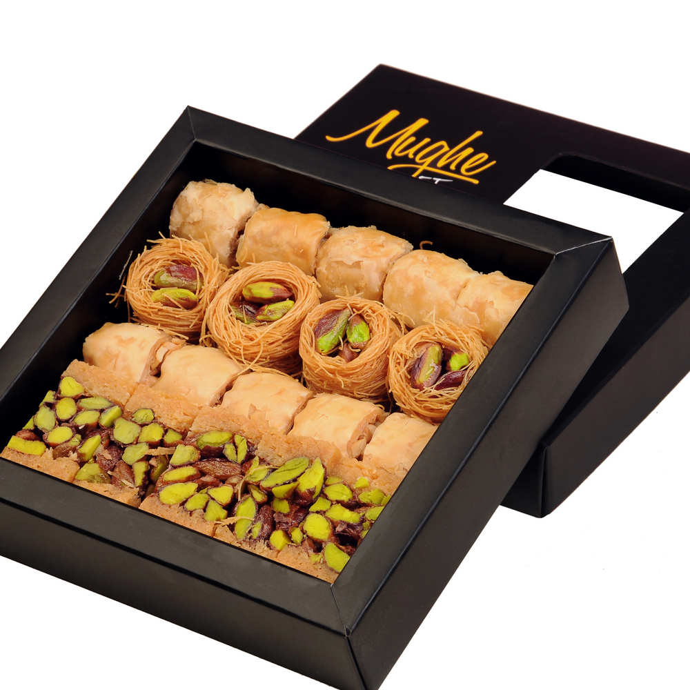 
                  
                    Luxury Baklava Baker Dessert Collection: Indulge in Pistachio Bliss - 10oz (285g) 22 Irresistible Bites in an Elegant Gift Box
                  
                