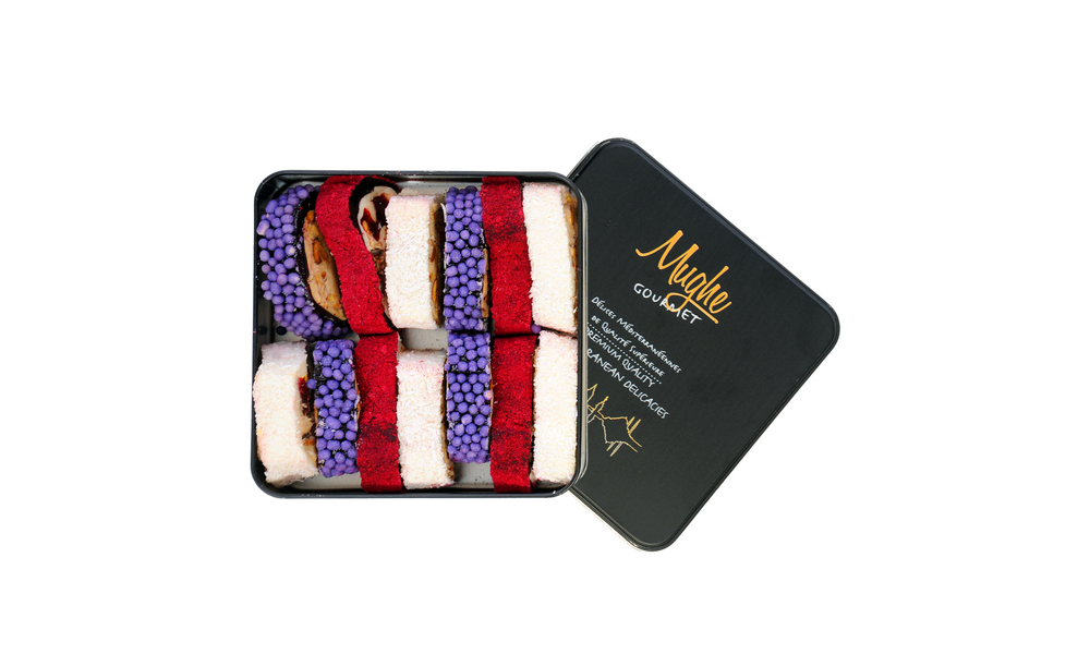Luxury Creamy Crunch Turkish Delight Gift Box - Premium Hazelnut Lokum 350g | Mughe Gourmet