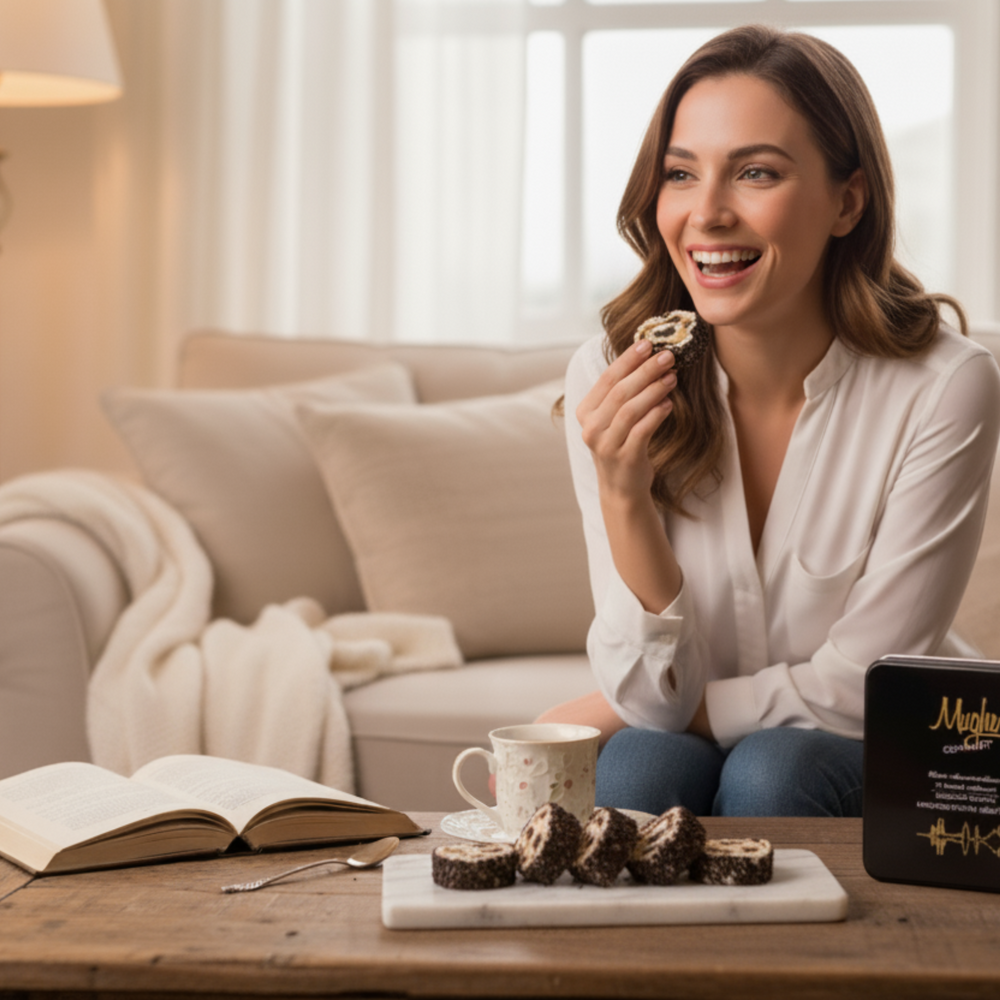 
                  
                    Luxury Turkish Delight with Cookie Crumble Cream & Chocolate Sprinkles - Premium Lokum Gift Tin 350g | Mughe Gourmet
                  
                