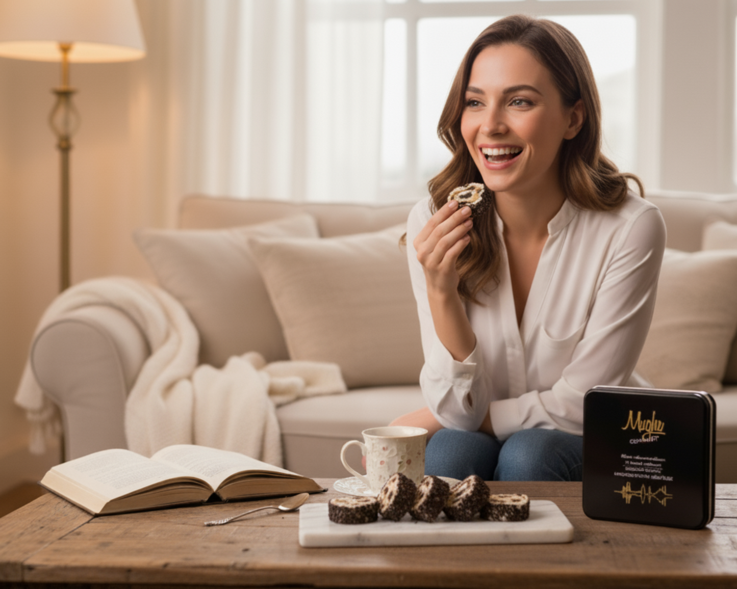 
                  
                    Luxury Turkish Delight with Cookie Crumble Cream & Chocolate Sprinkles - Premium Lokum Gift Tin 350g | Mughe Gourmet
                  
                