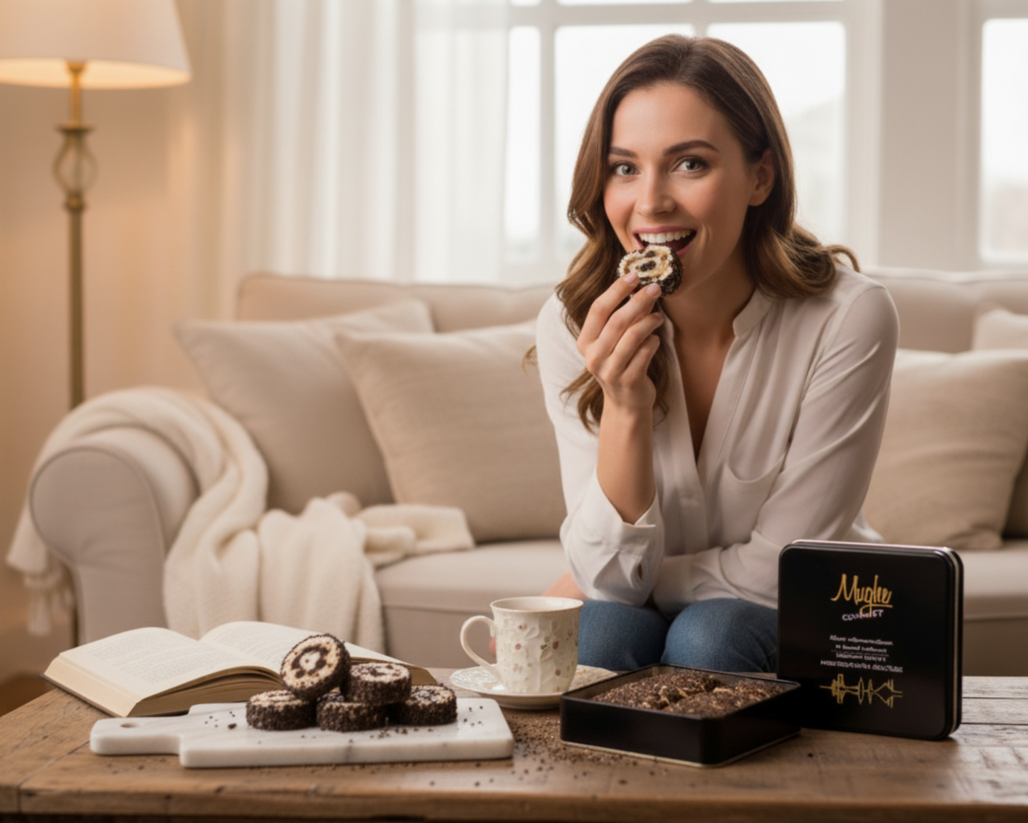 
                  
                    Luxury Turkish Delight with Cookie Crumble Cream & Chocolate Sprinkles - Premium Lokum Gift Tin 350g | Mughe Gourmet
                  
                