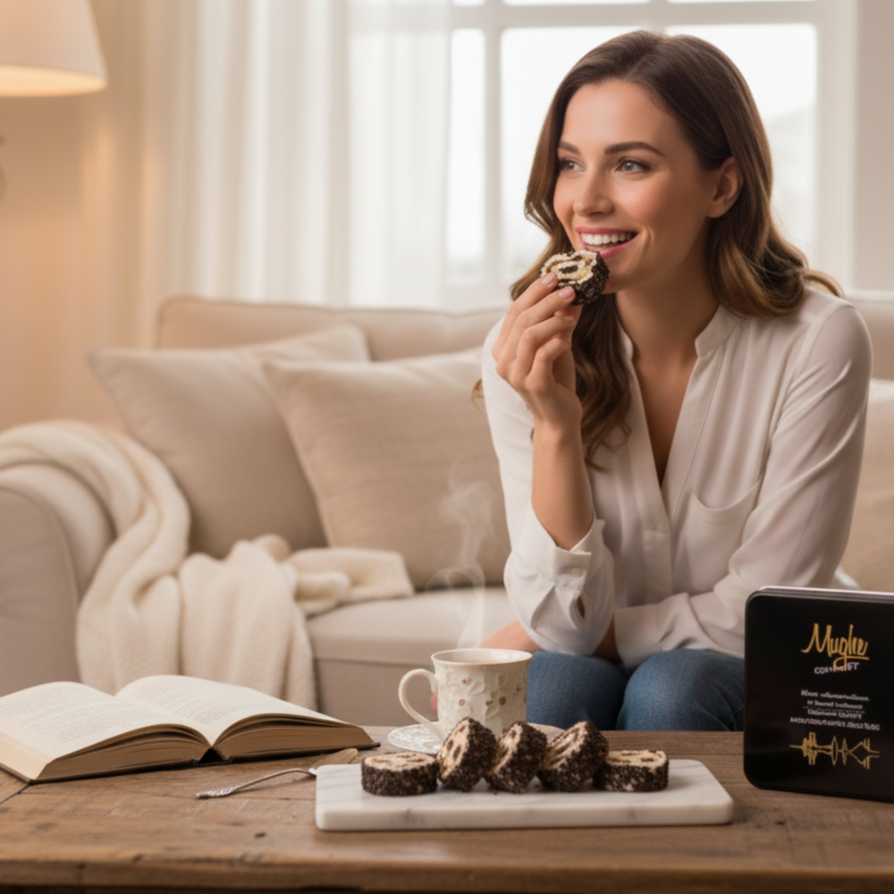 
                  
                    Luxury Turkish Delight with Cookie Crumble Cream & Chocolate Sprinkles - Premium Lokum Gift Tin 350g | Mughe Gourmet
                  
                