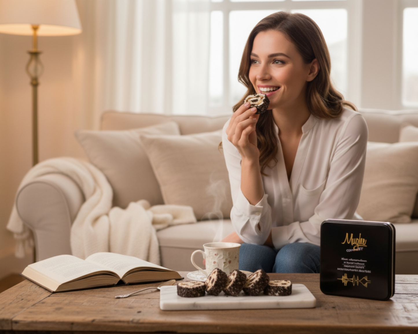 
                  
                    Luxury Turkish Delight with Cookie Crumble Cream & Chocolate Sprinkles - Premium Lokum Gift Tin 350g | Mughe Gourmet
                  
                