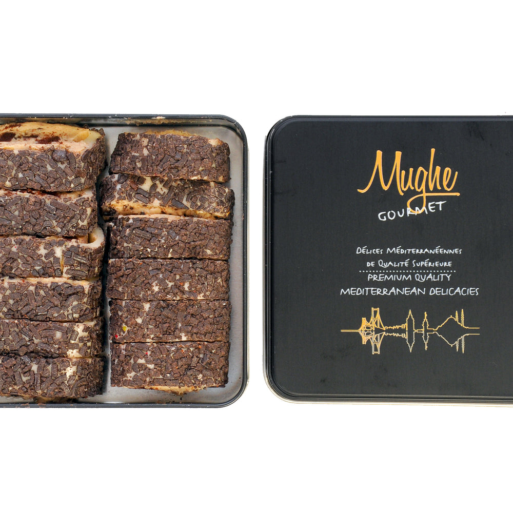 
                  
                    Luxury Turkish Delight with Cookie Crumble Cream & Chocolate Sprinkles - Premium Lokum Gift Tin 350g | Mughe Gourmet
                  
                