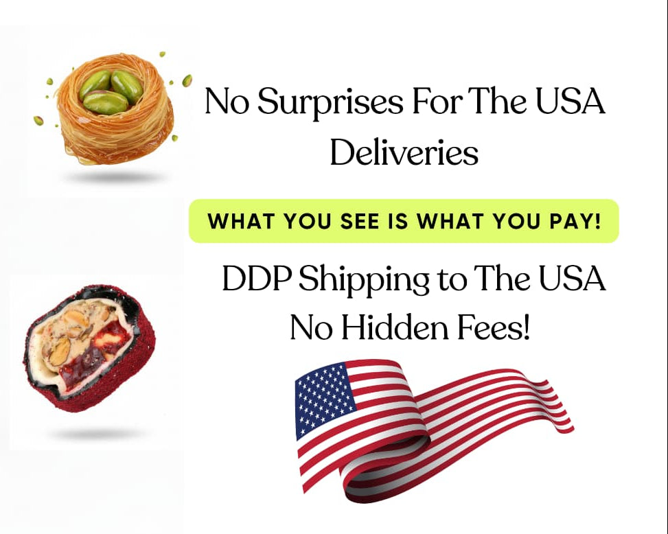 Premium Baklava Christmas Present: Handmade Turkish Baklava featuring crispy layers of phyllo, an unforgettable unique gift delivered duty paid to the USA .