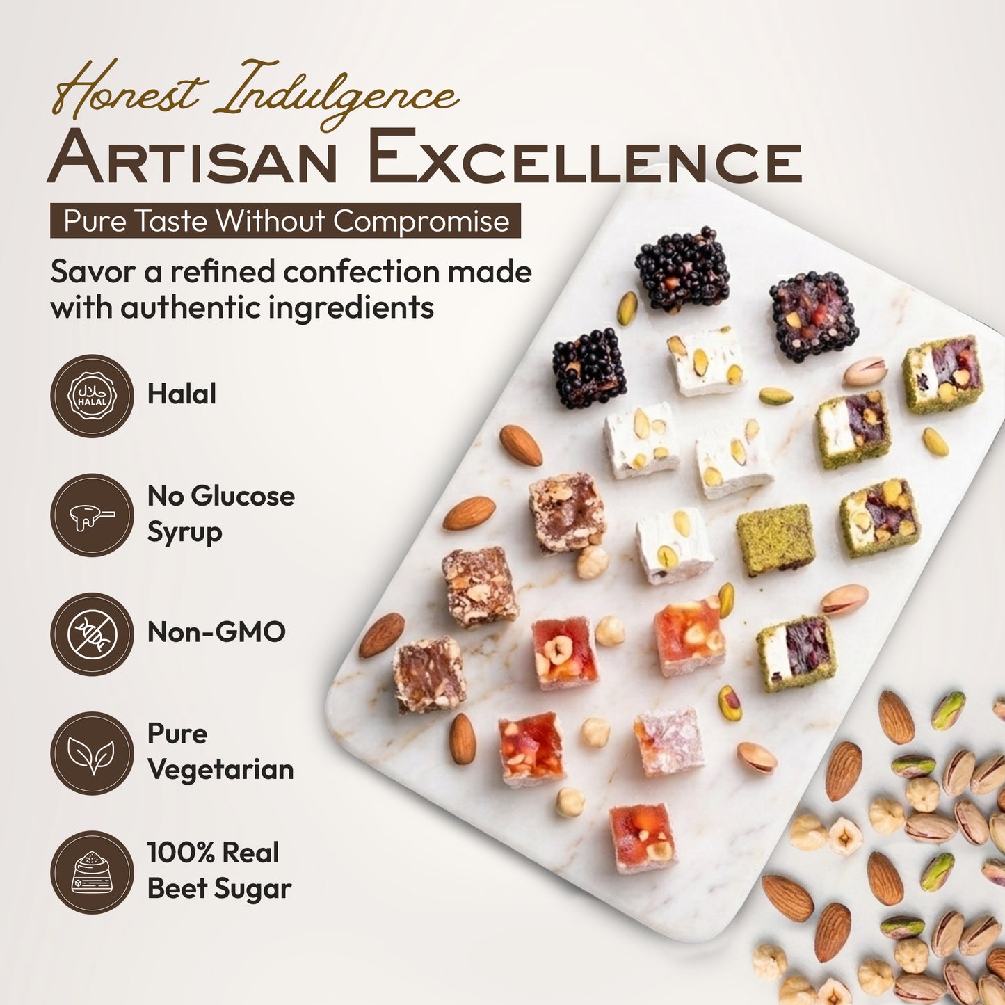 
                  
                    Mughe Lokum Turkish Delight - Confezione regalo con assortimento di caramelle di lusso Sultan - 1,44 libbre/650 g
                  
                
