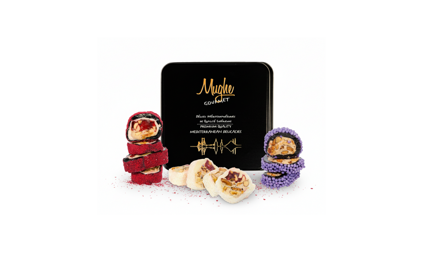 
                  
                    Creamy hazelnut Turkish delight assorted holiday gift box Christmas sweets
                  
                