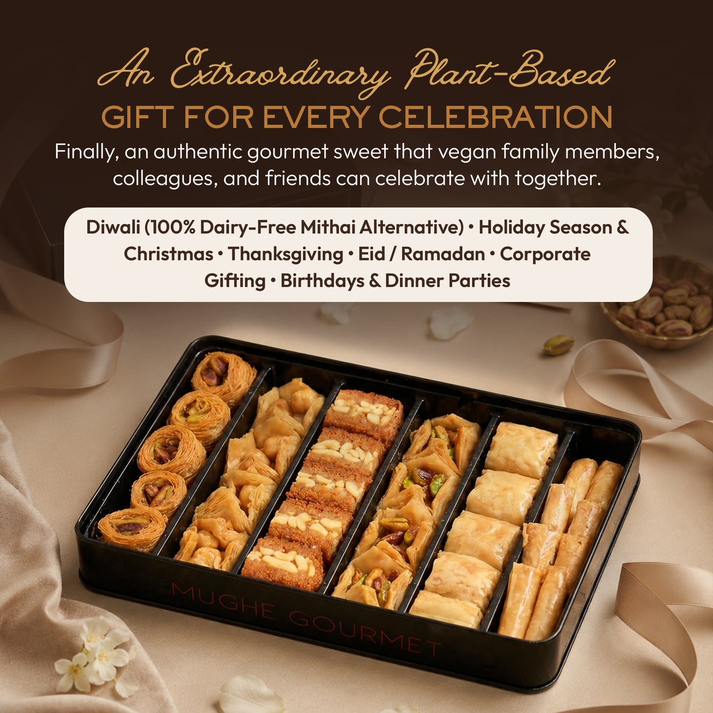 
                  
                    Vegan Assorted Turkish Baklava Phyllo Pastry Gift Box 385g / 0.85 lb — Mughe Gourmet
                  
                