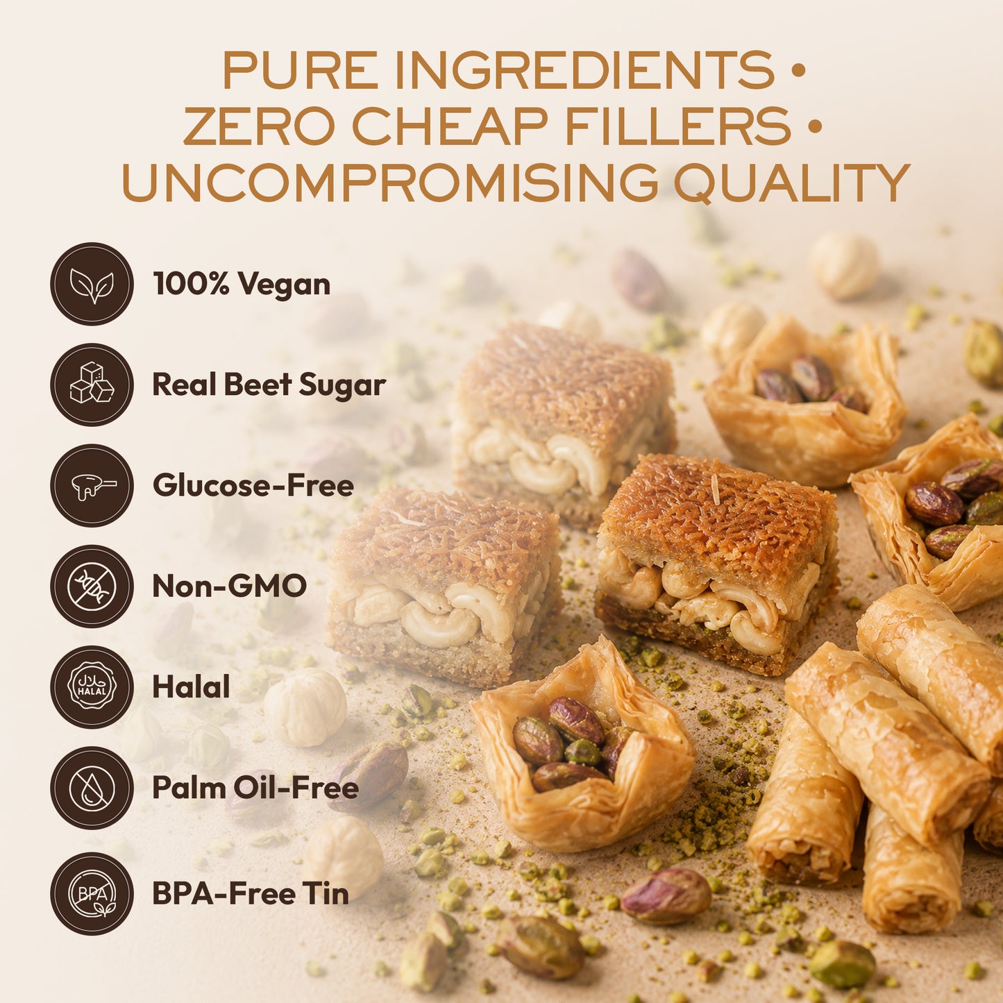 
                  
                    Vegan Assorted Turkish Baklava Phyllo Pastry Gift Box 385g / 0.85 lb — Mughe Gourmet
                  
                
