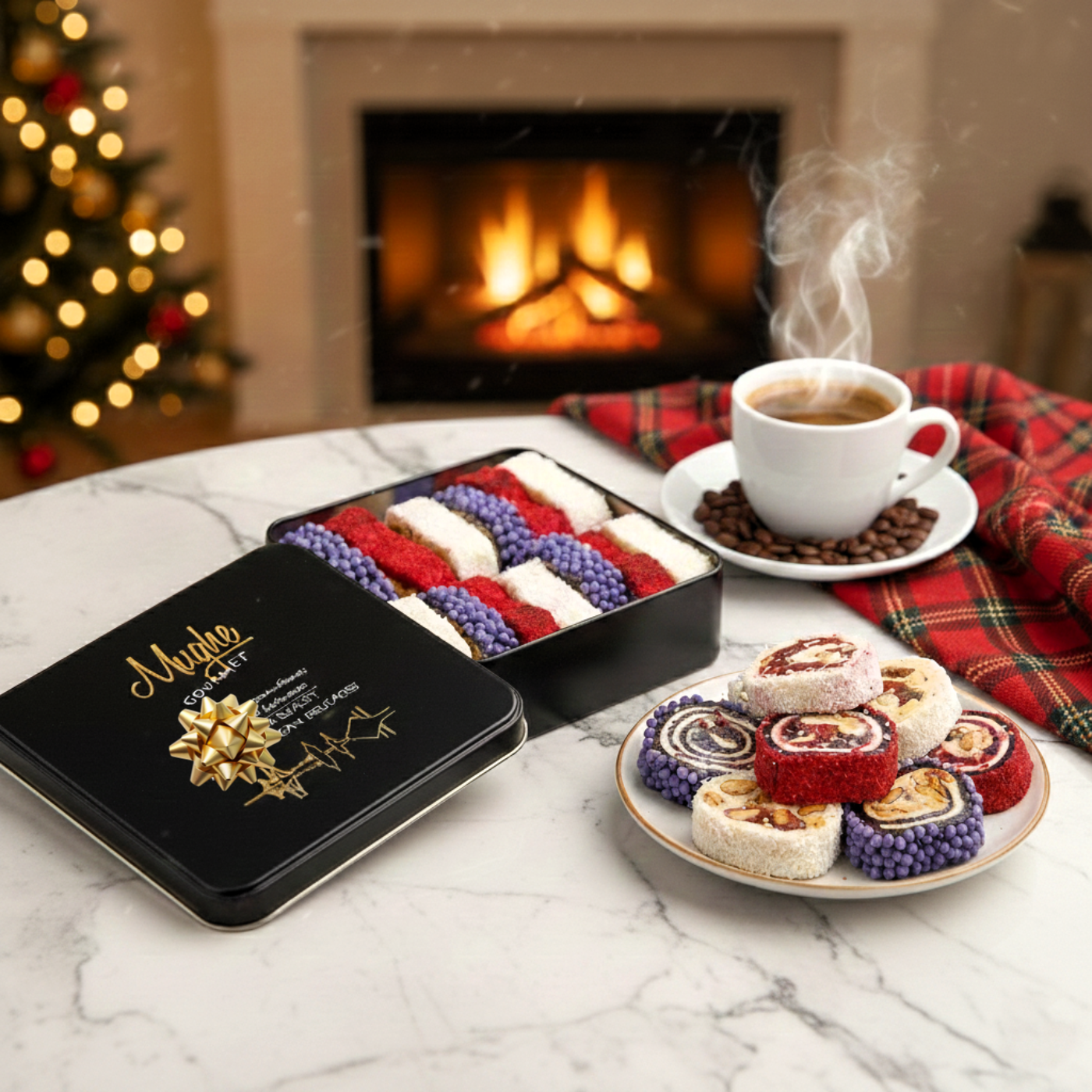 Turkish delight Christmas gift box holiday sweets gourmet dessert festive