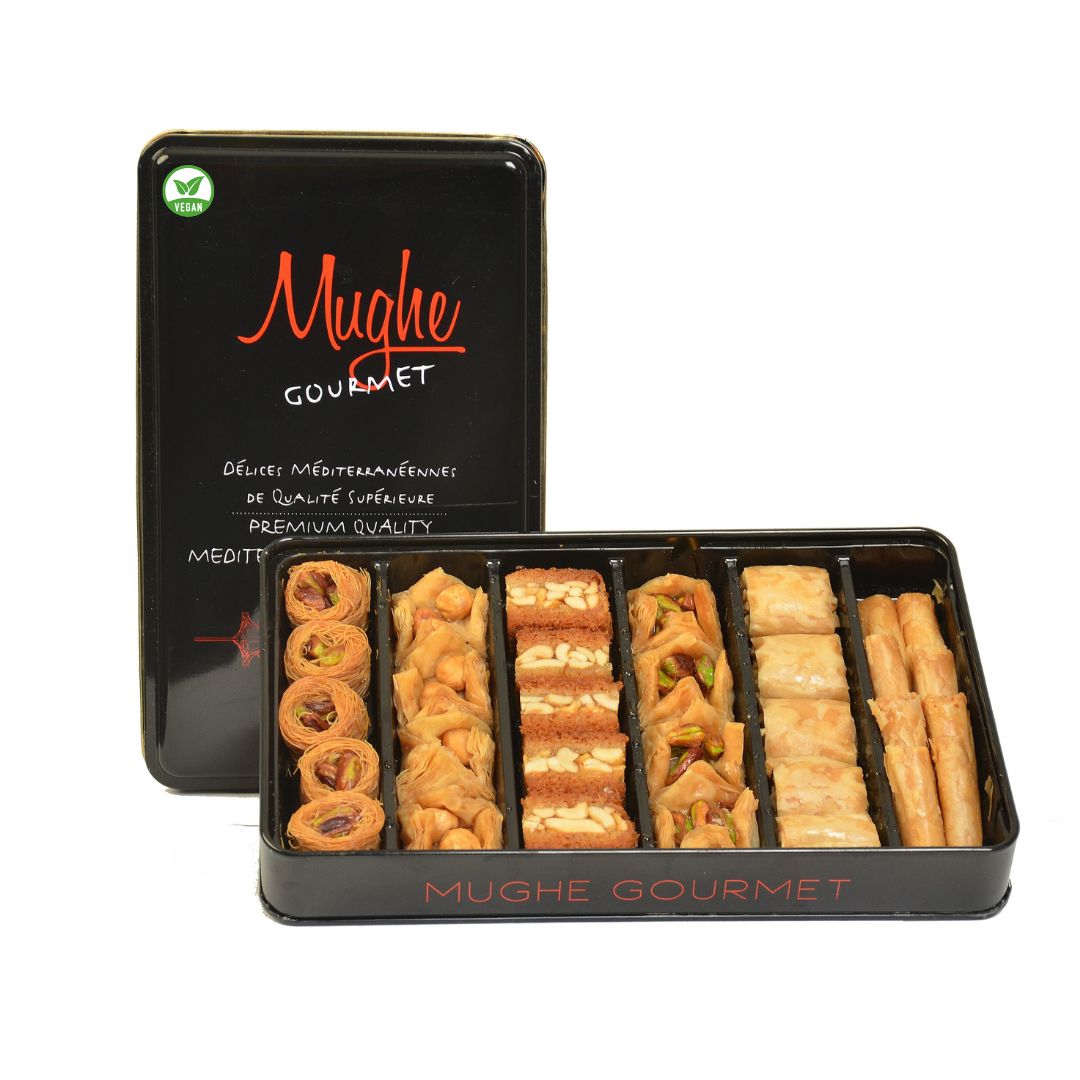 
                  
                    Vegan Assorted Turkish Baklava Phyllo Pastry Gift Box 385g / 0.85 lb — Mughe Gourmet
                  
                